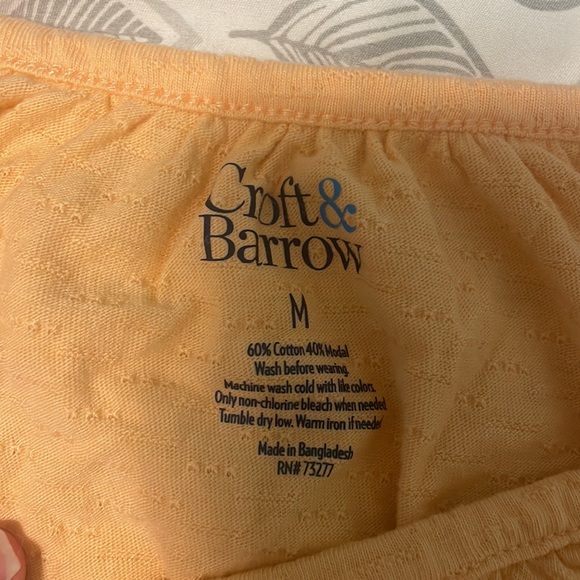 Croft and Barrow peach peasant top - Picture 2 of 4